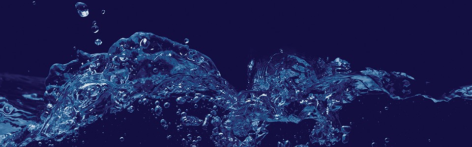 Water flowing blue background 