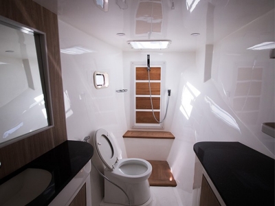 Bathroom inside boat ; Adobe Stock: 246598045